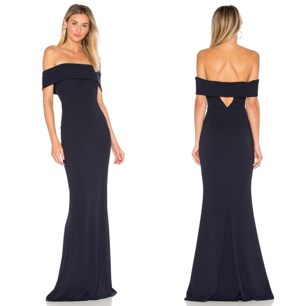 Katie May Legacy Gown Navy Revolve